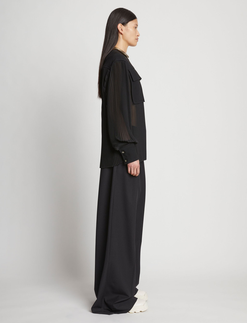 Sheer Pleated Flou 상단 4