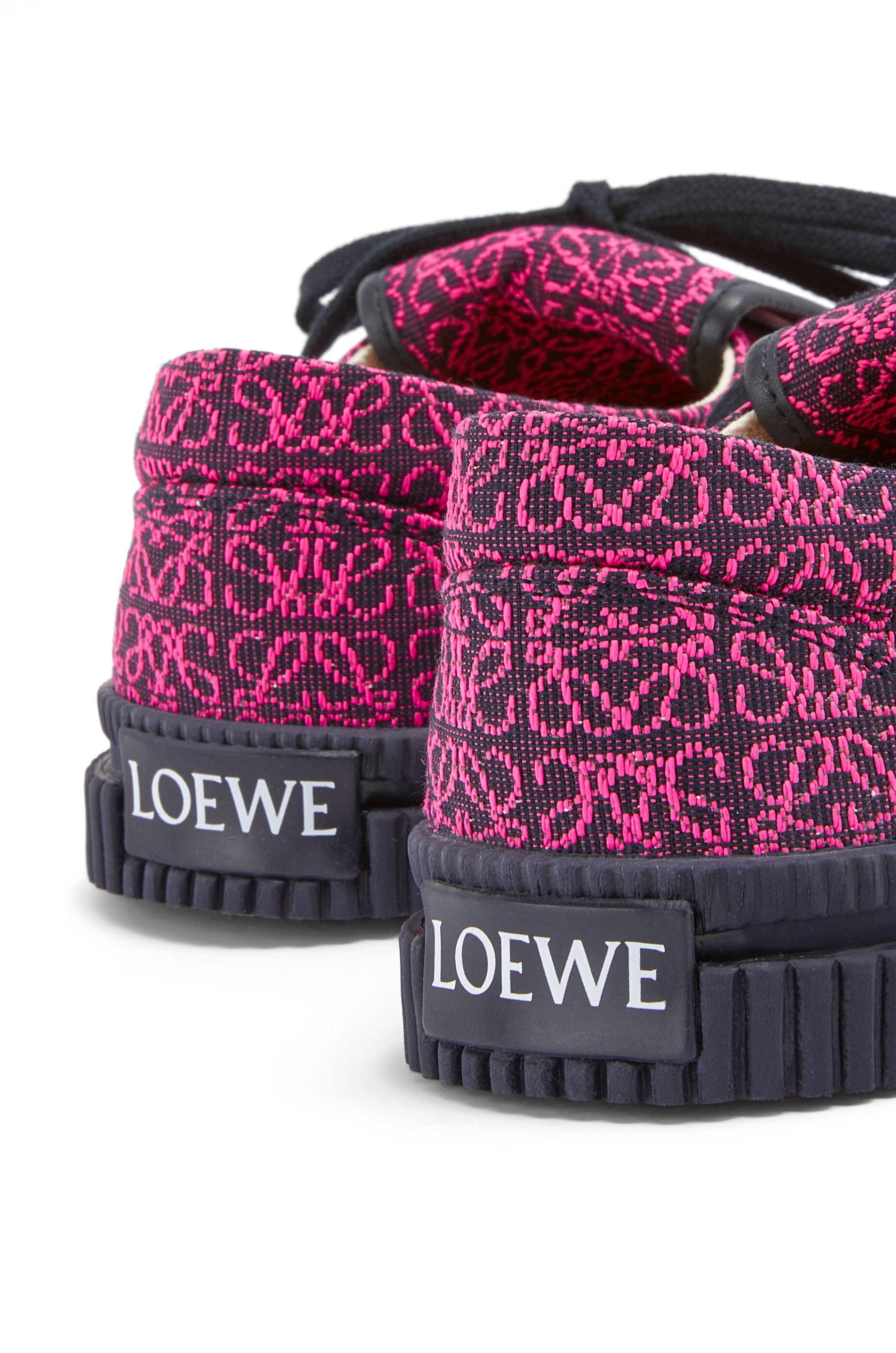 Flap sneaker in Anagram jacquard and calfskin - 4
