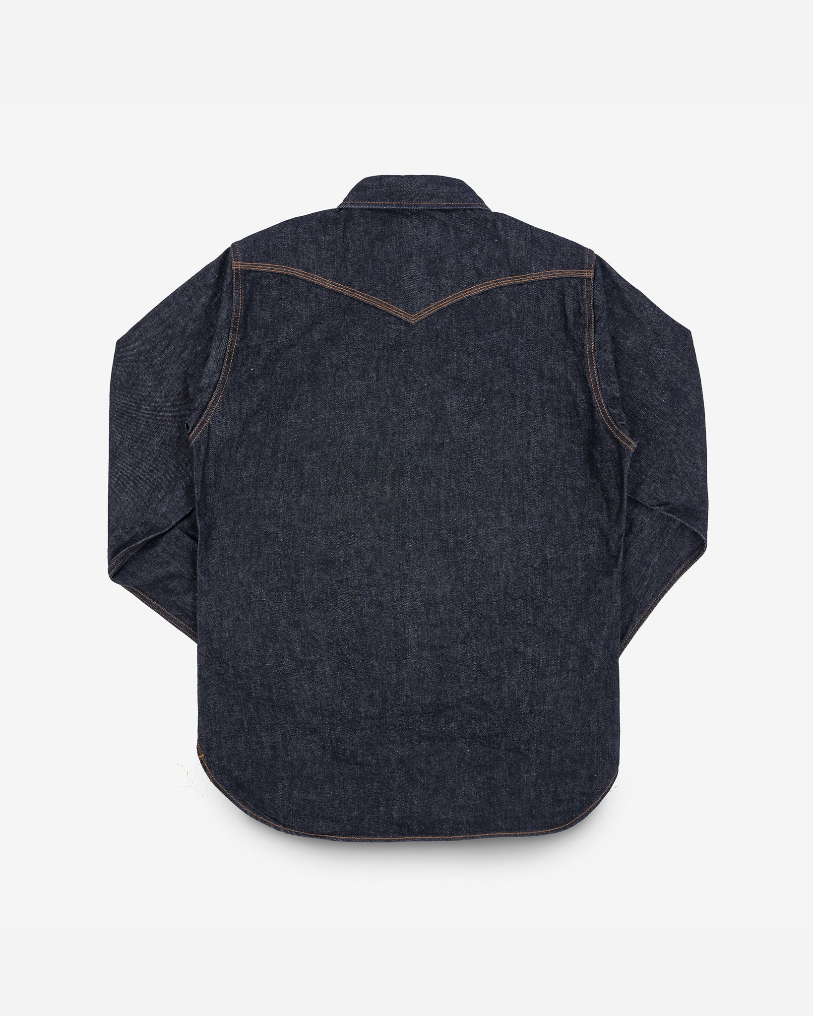 IHSH-33-BLK 12oz Selvedge Denim Western Shirt - Black - 12