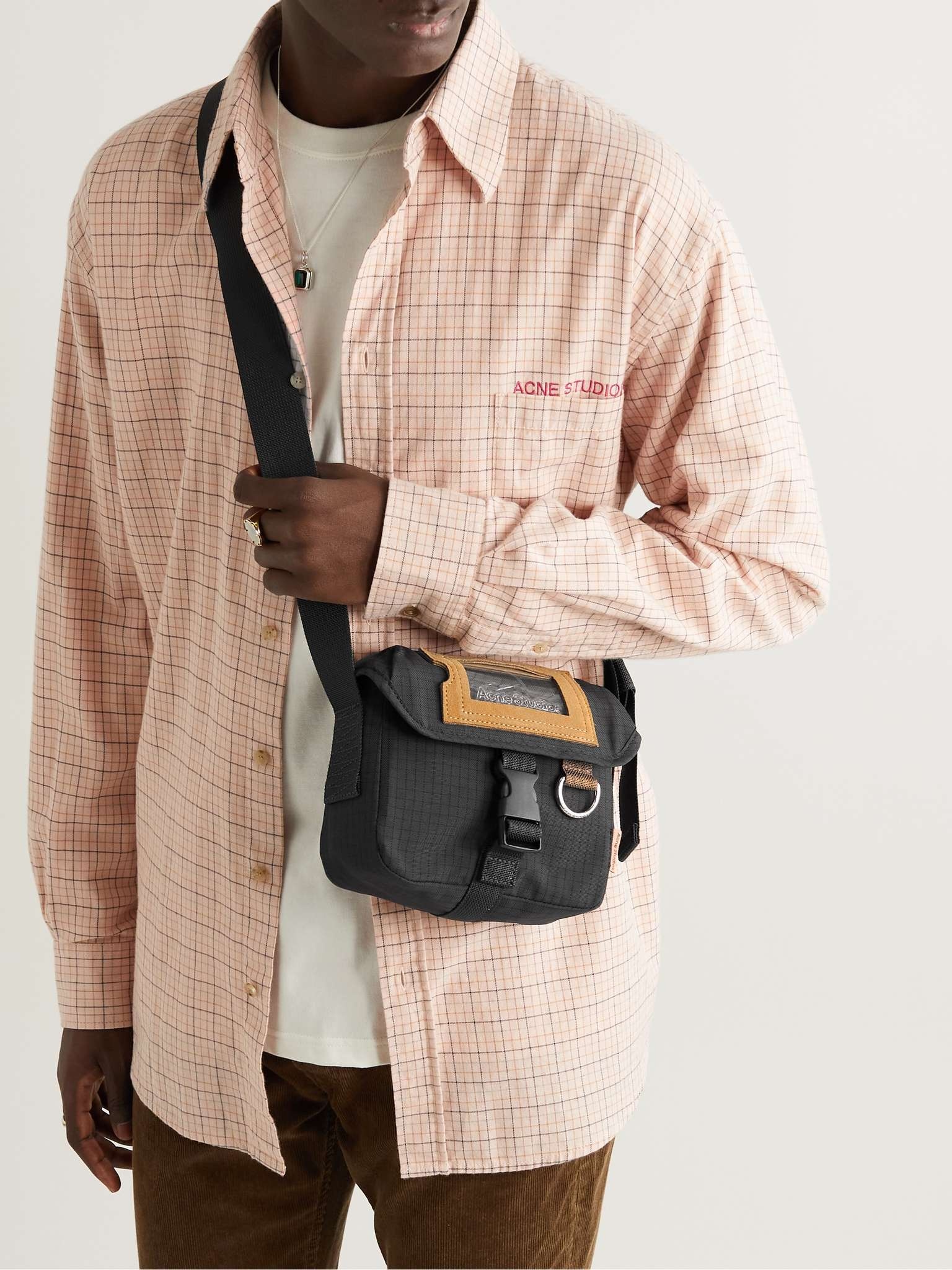 Acne Studios White Ripstop Messenger Bag