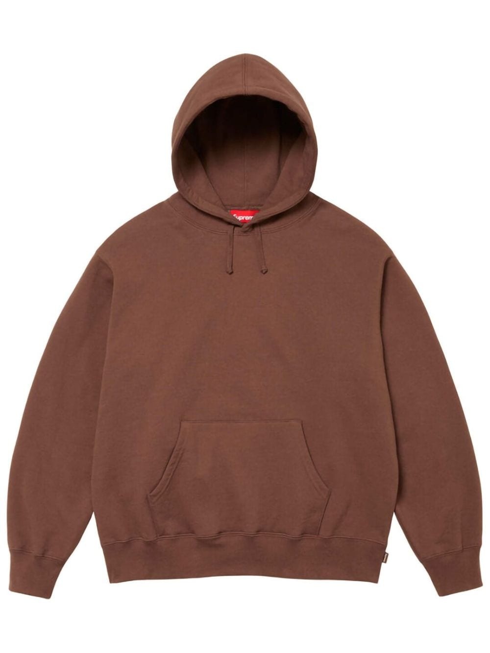 satin-appliqué "Brown" hoodie - 1