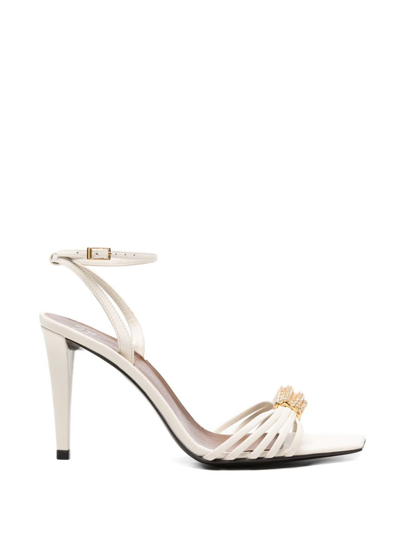 Sunset crystal-embellished lambskin sandals 1