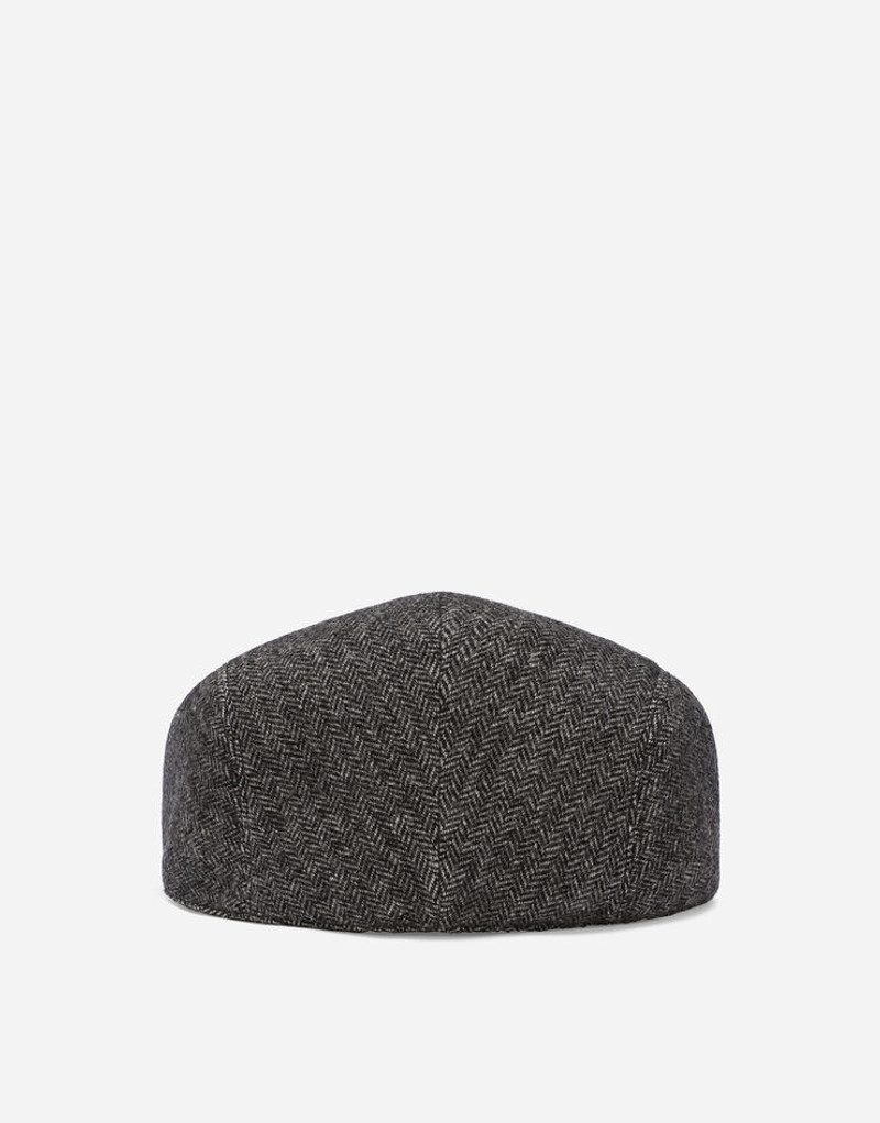 Dolce & Gabbana Herringbone wool-blend flat cap outlook