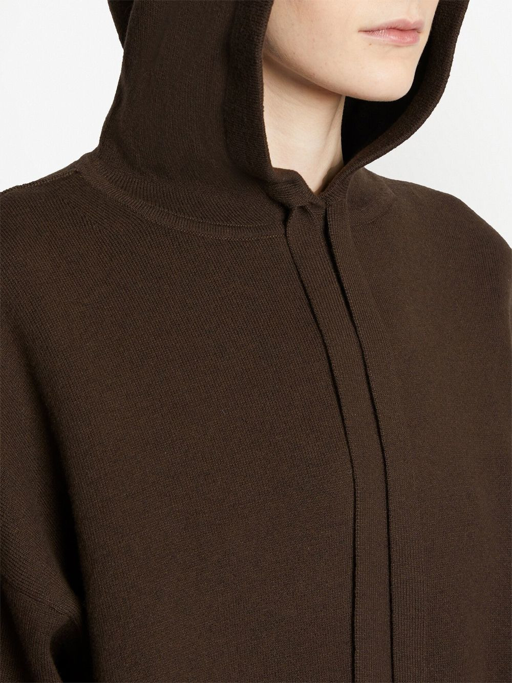 drop shoulder knitted hoodie - 5