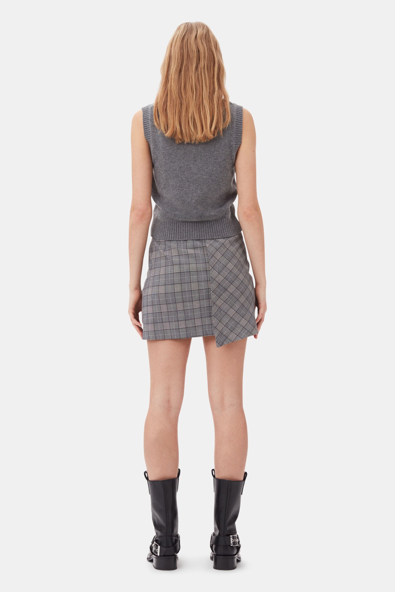 GREY GRAPHIC WOOL VEST - 5