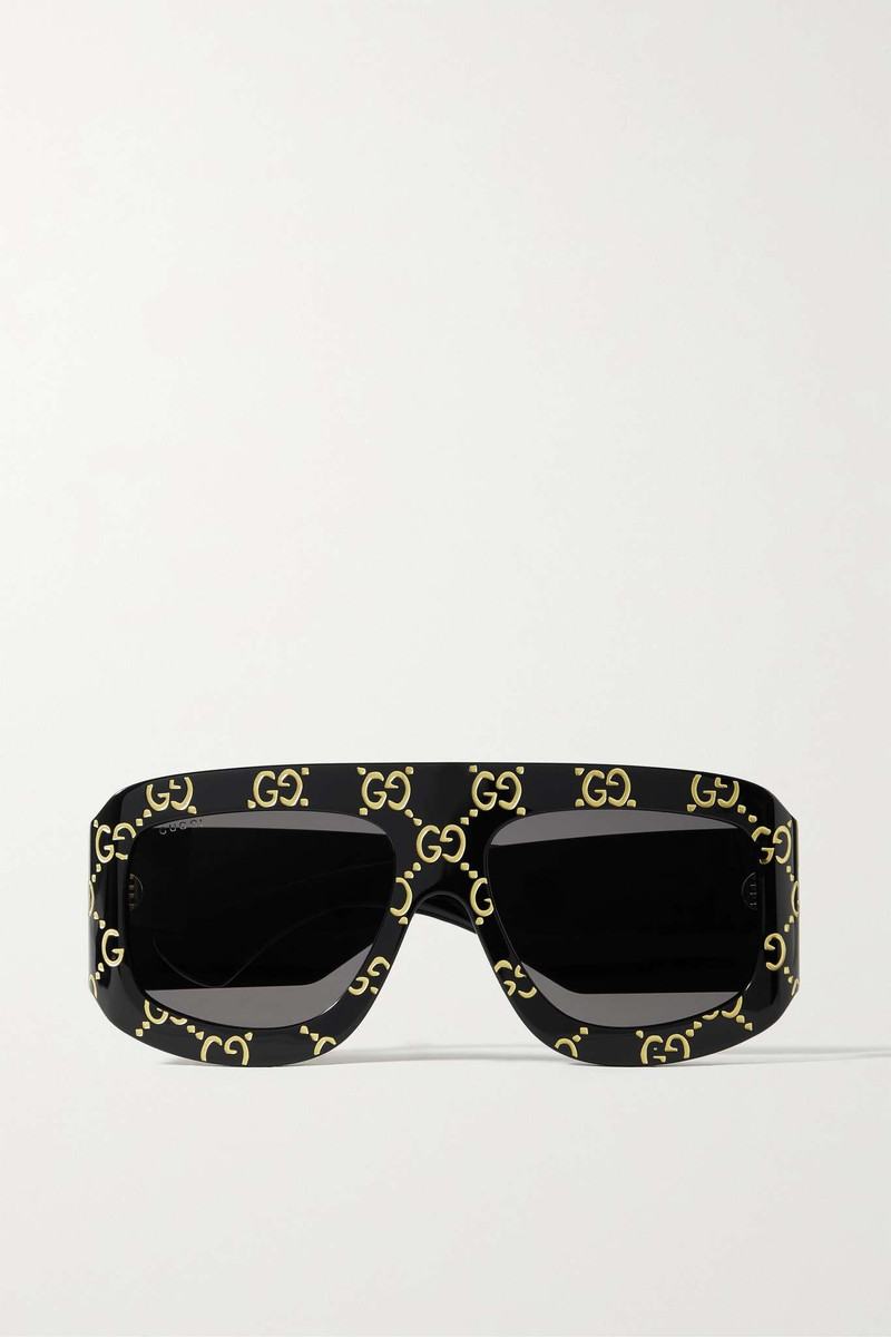 Oversized D-frame acetate sunglasses 1