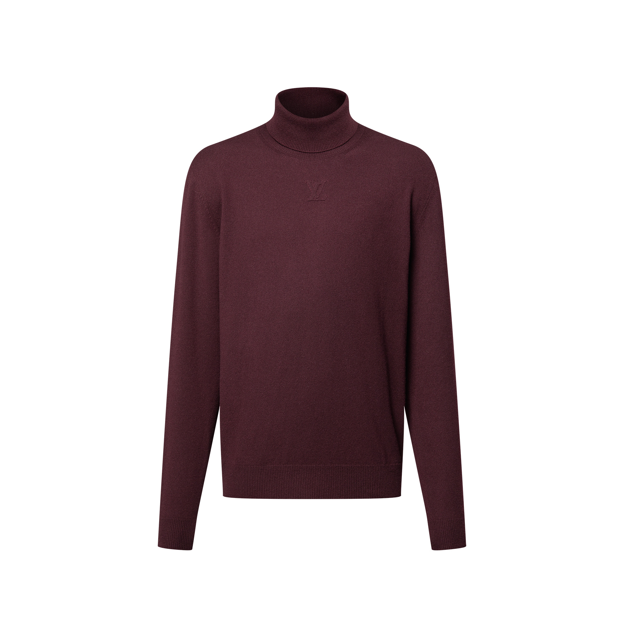 Embossed Cashmere Turtle Neck - 1