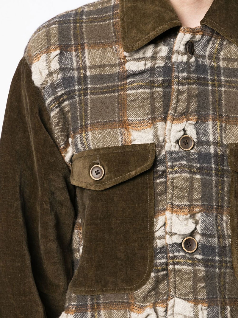 Juan panelled plaid jacket 5