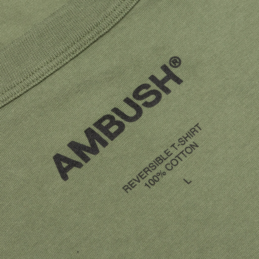 AMBUSH REVERSIBLE T-SHIRT - OLIVE GREEN - 4
