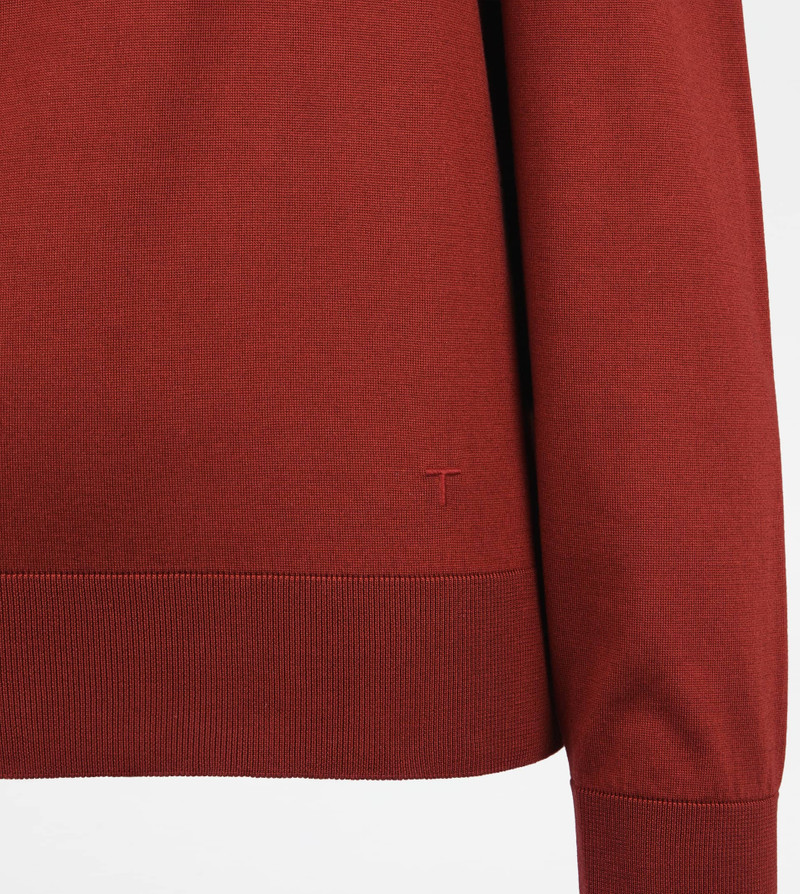 MOCK TURTLENECK IN SILK - ORANGE 3