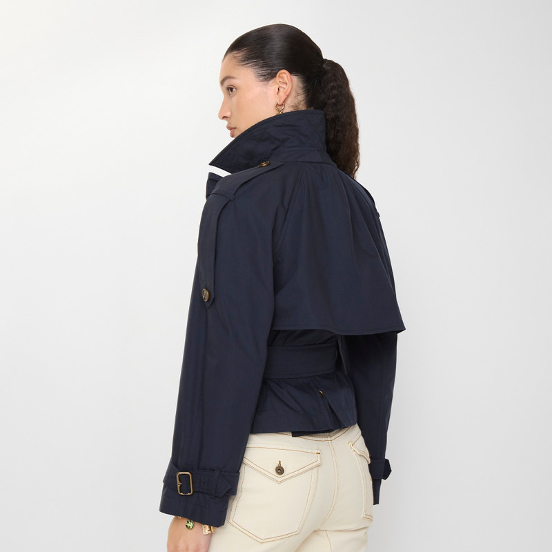 Short Canvas Trerose Trench Coat 5