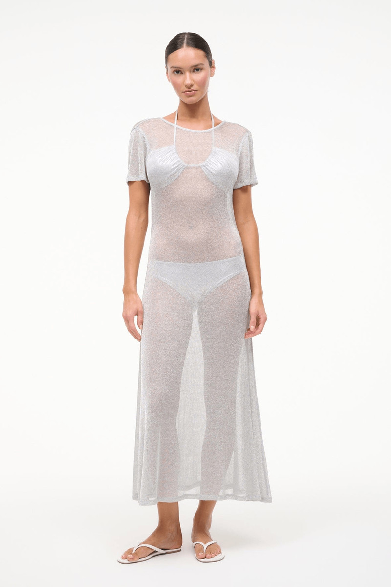 STAUD Zinc Dress in Silver outlook
