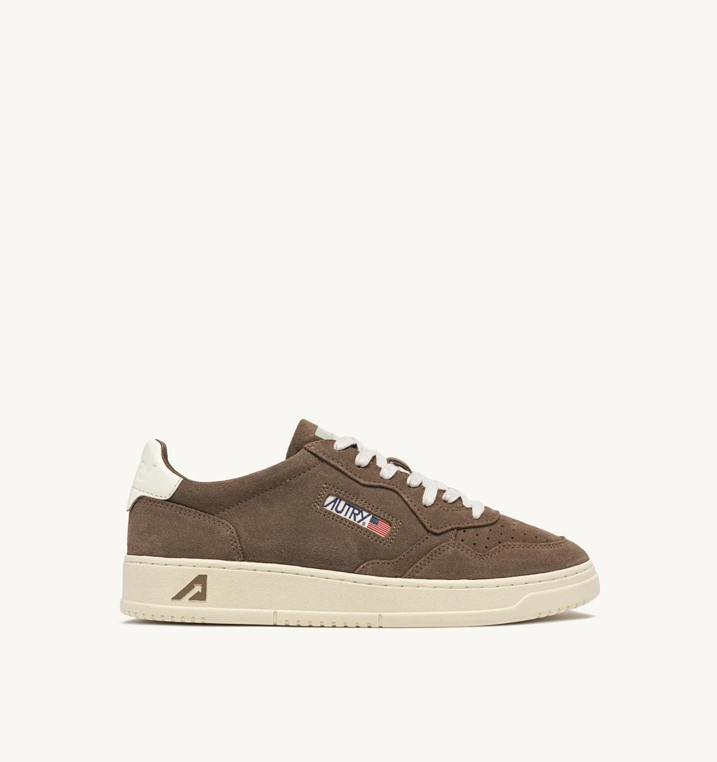 MEDALIST LOW SNEAKERS IN CIGAR AND WHITE SUEDE - 1