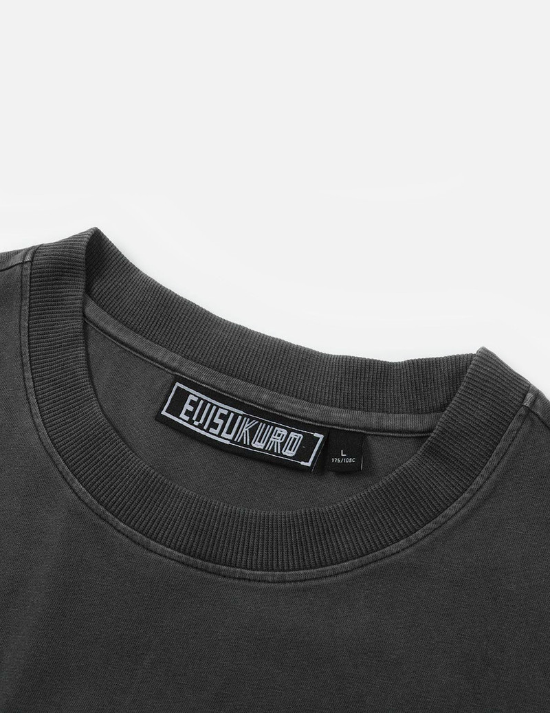 Mixed Graphic Print Washed T-shirt 7