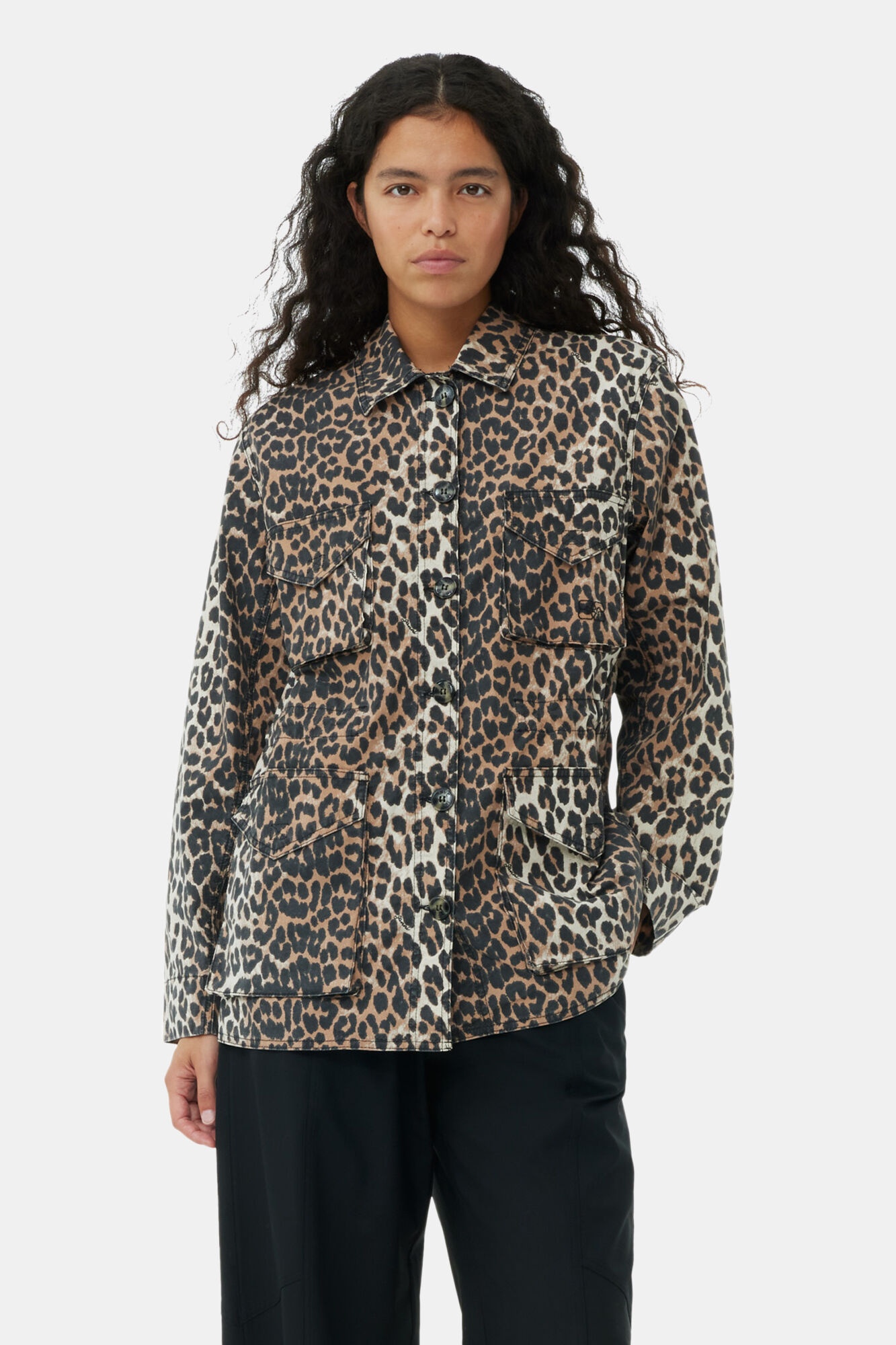 LEOPARD COTTON CANVAS JACKET - 2