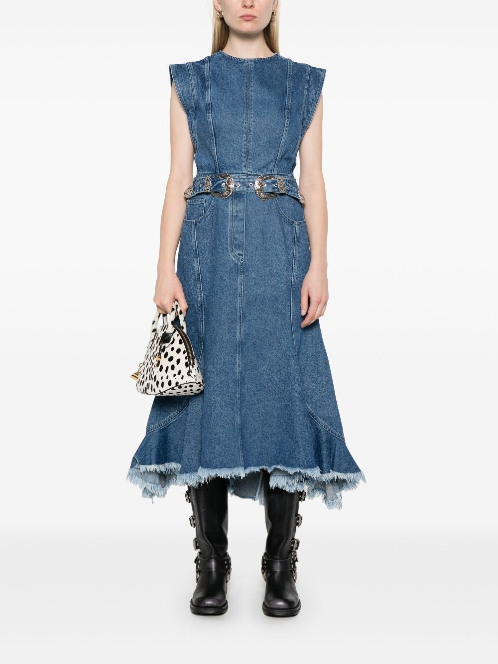 denim midi dress - 2