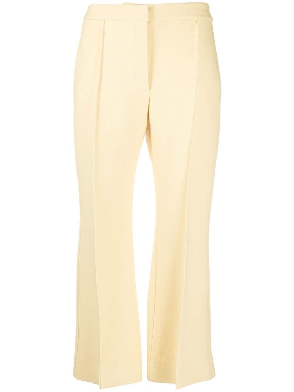 flared cropped trousers - 1