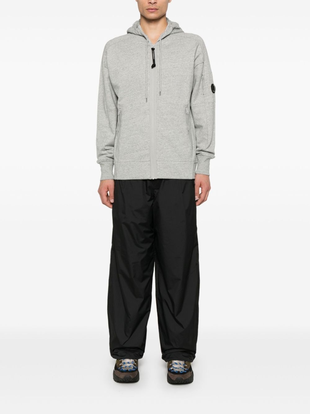 fleece-jersey zip-up hoodie - 2