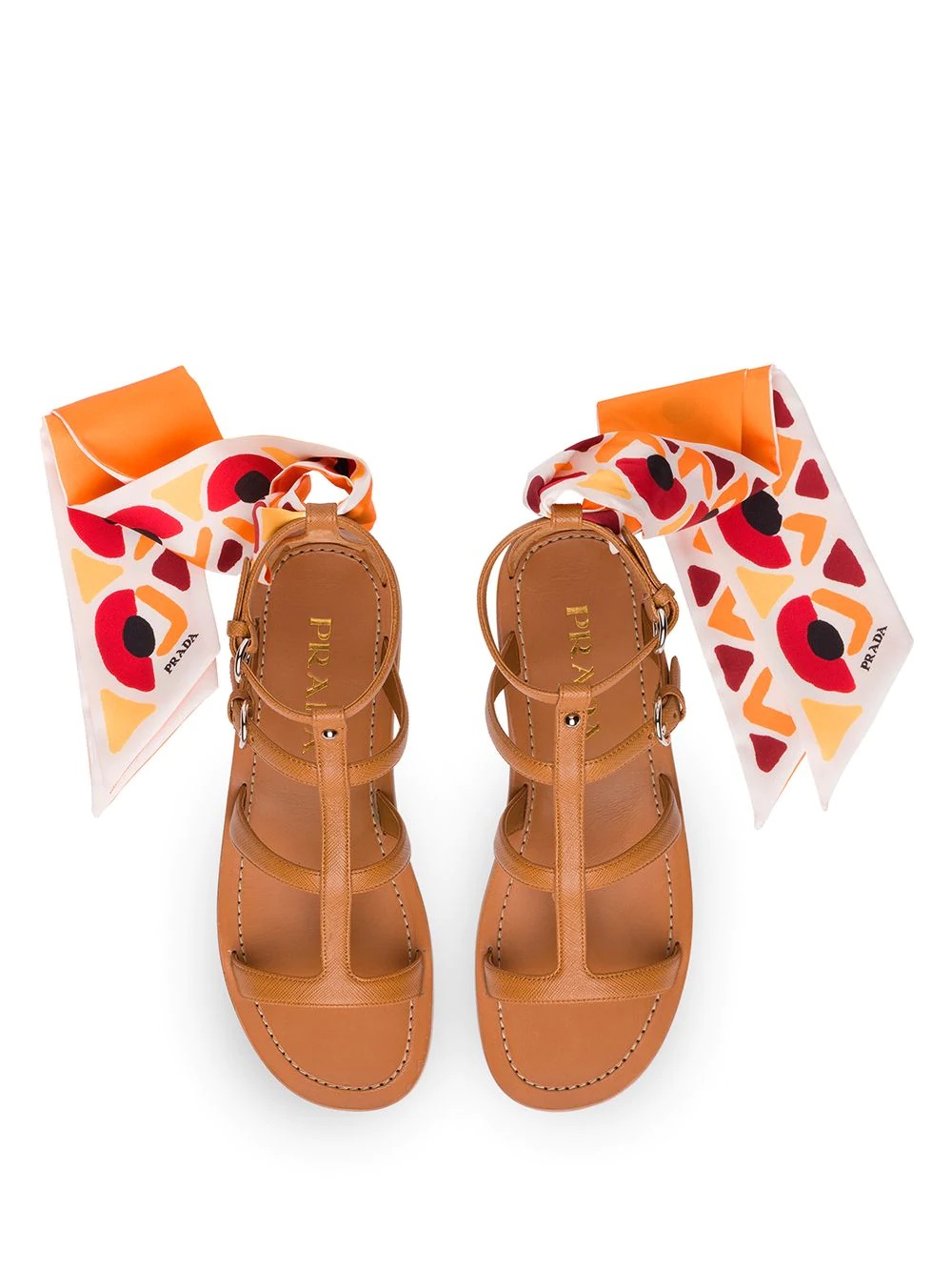 ankle scarf flat sandals - 4