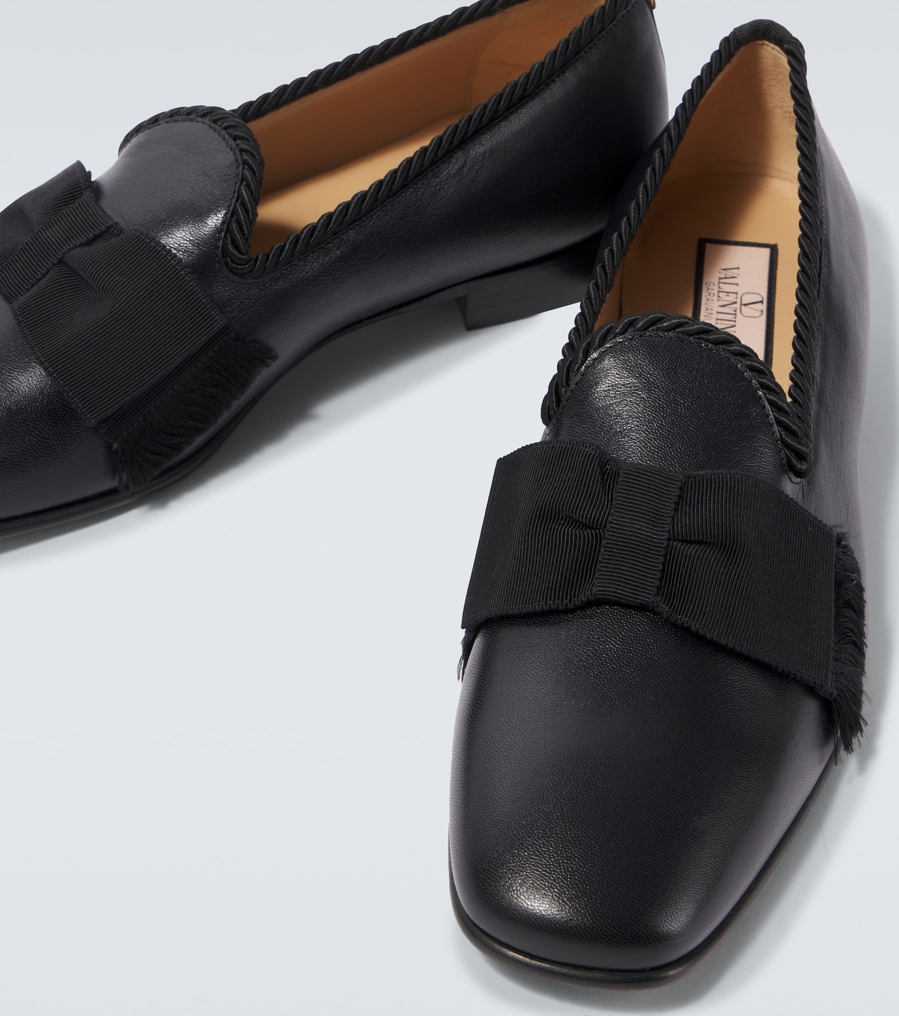 Bow-detail leather loafers - 2