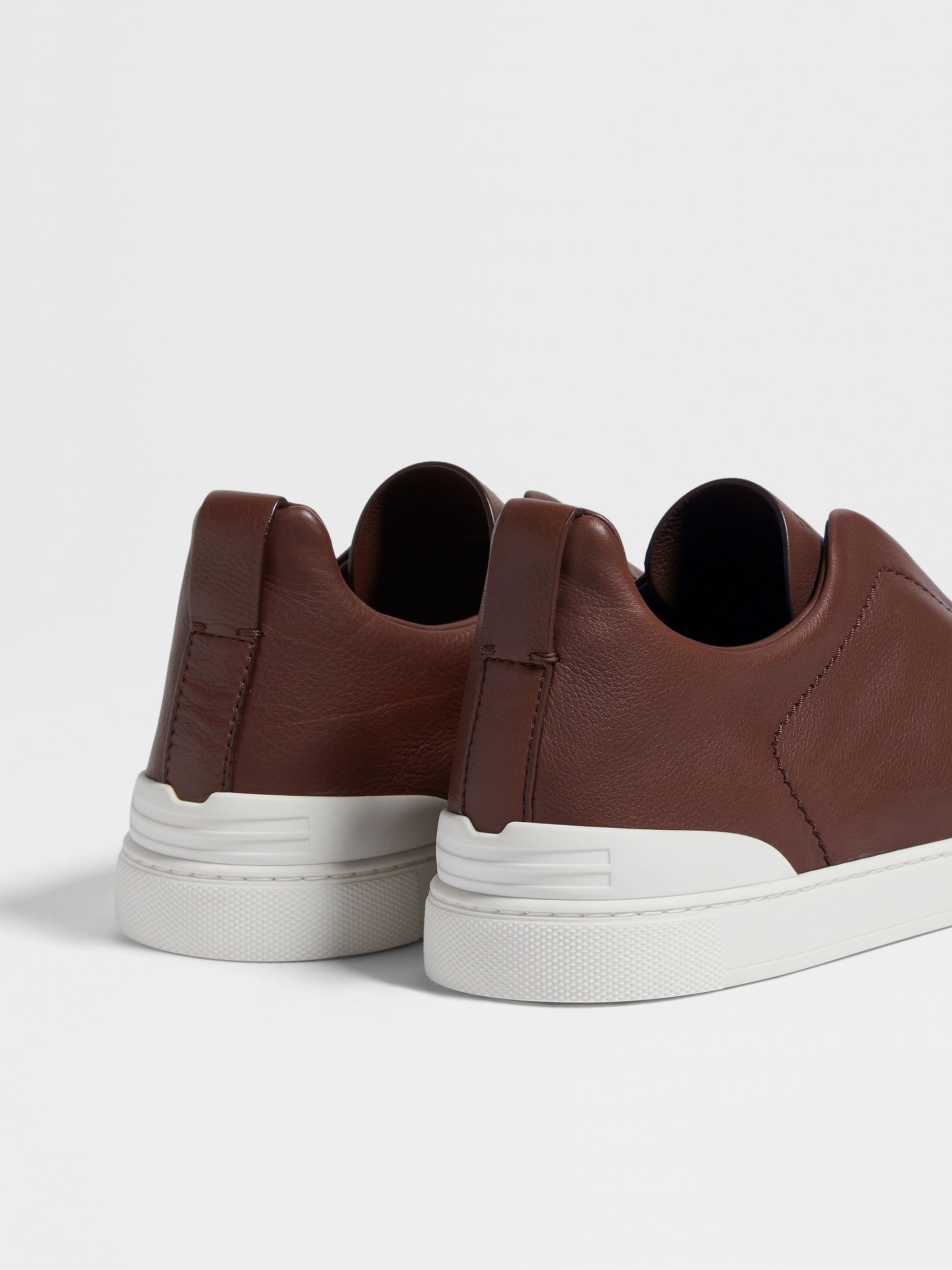 BROWN TRIPLE STITCH™ SECONDSKIN SNEAKERS - 2