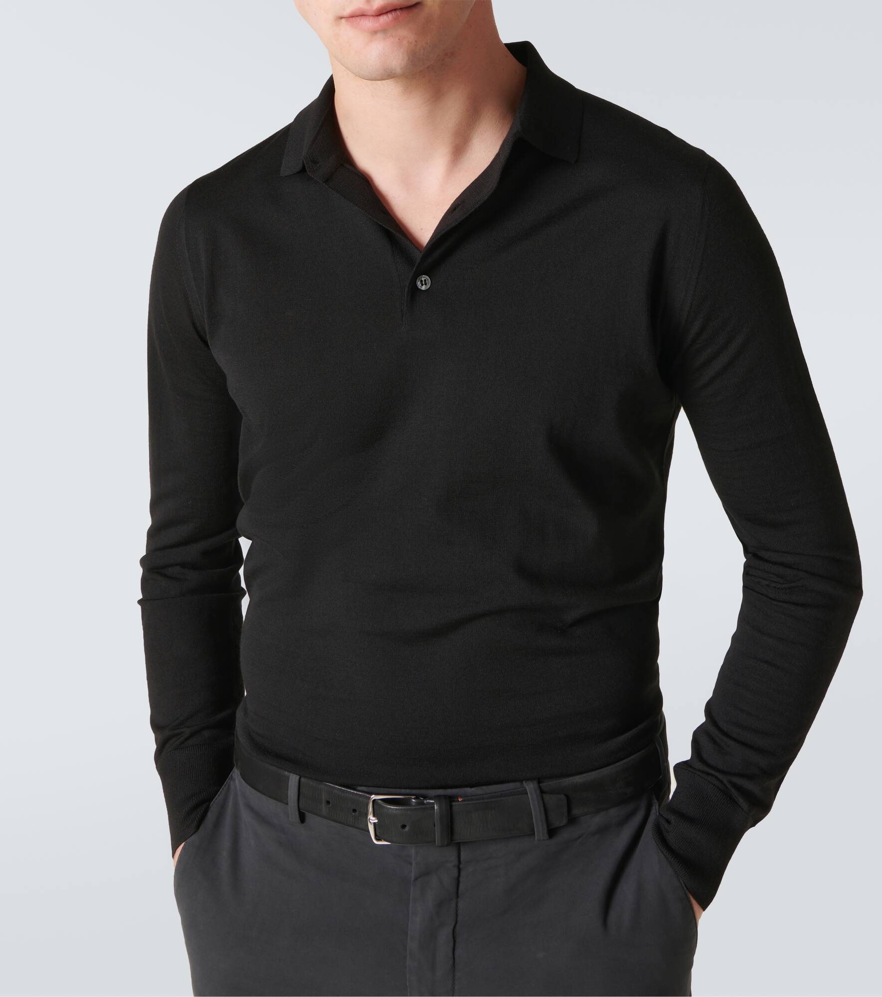 Virgin wool polo shirt - 5