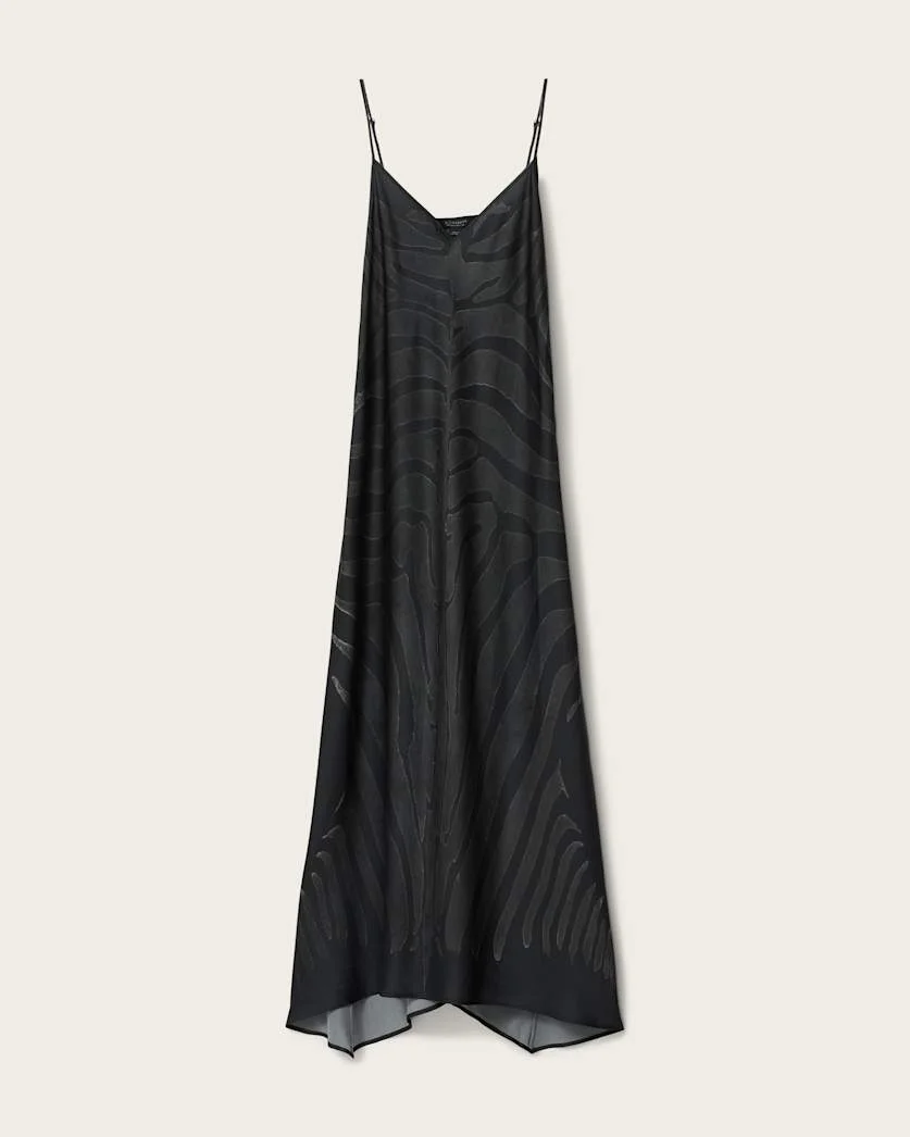 LEONA V-NECK MAXI SLIP DRESS - 1
