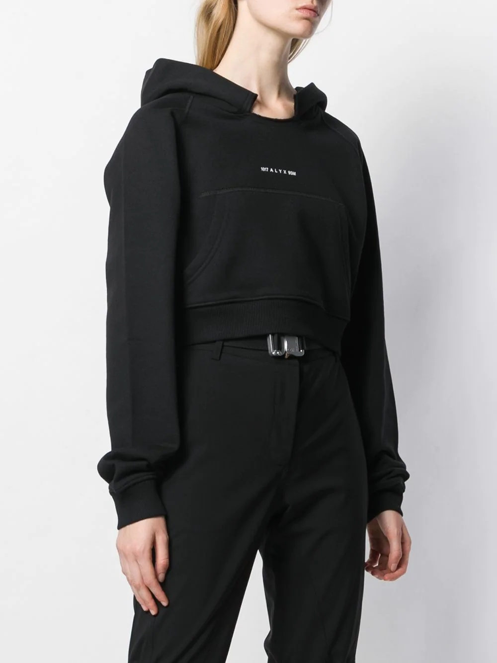 cropped hooded sweatshirt - 3