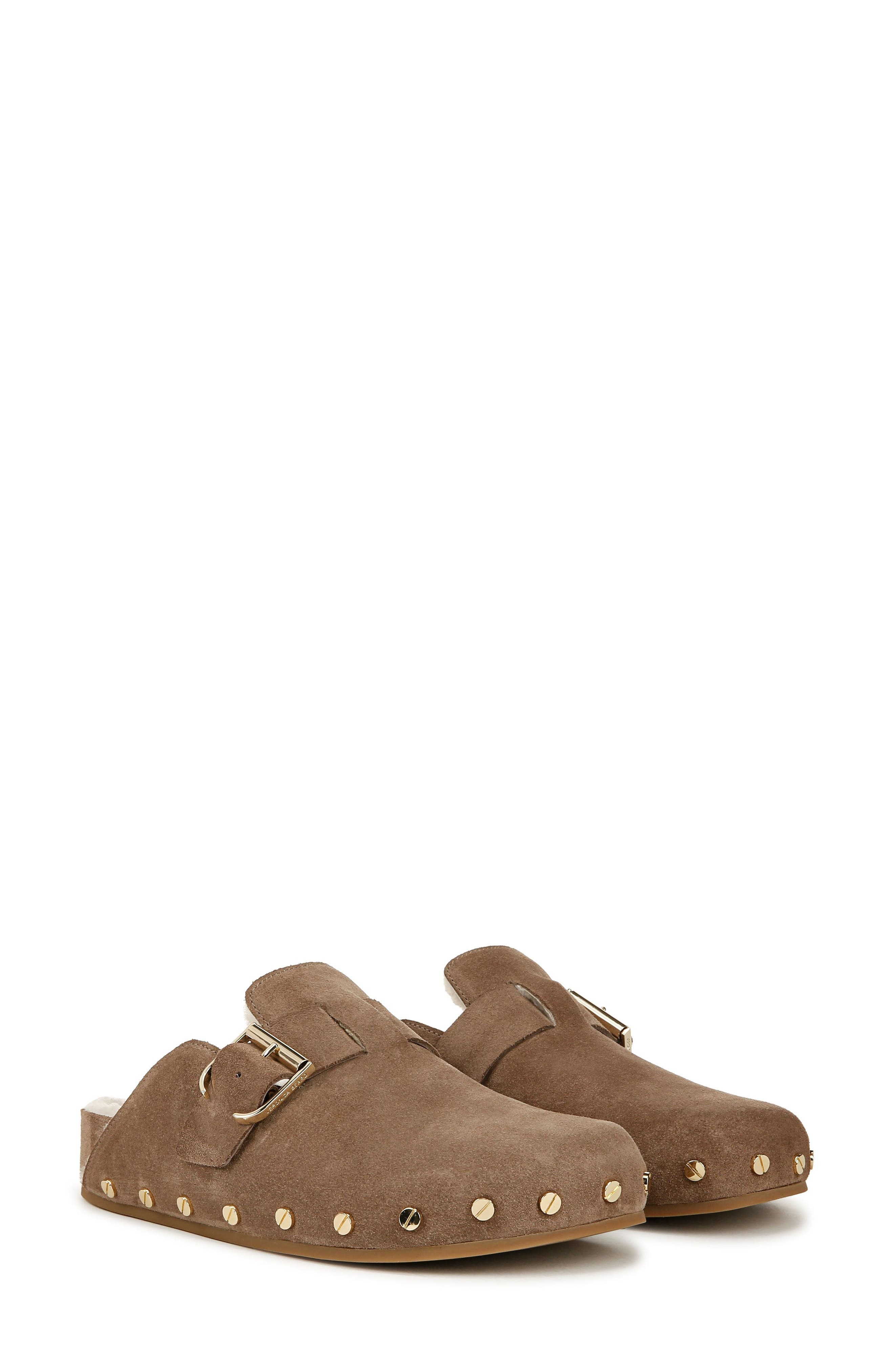 Veronica Beard Fern 2 Genuine Shearling Clog in Taupe at Nordstrom - 9