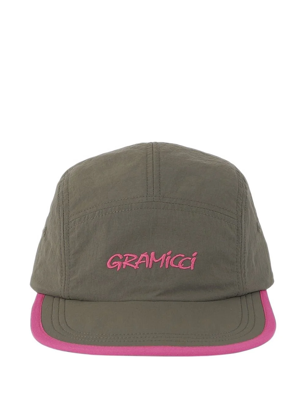 logo-embroidered panelled cap - 1