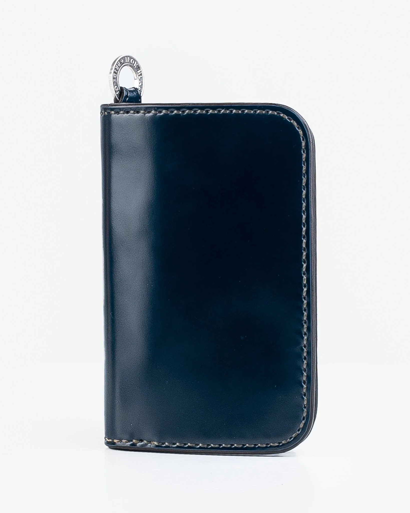 MEDIUM SHELL CORDOVAN WALLET - NAVY - 1