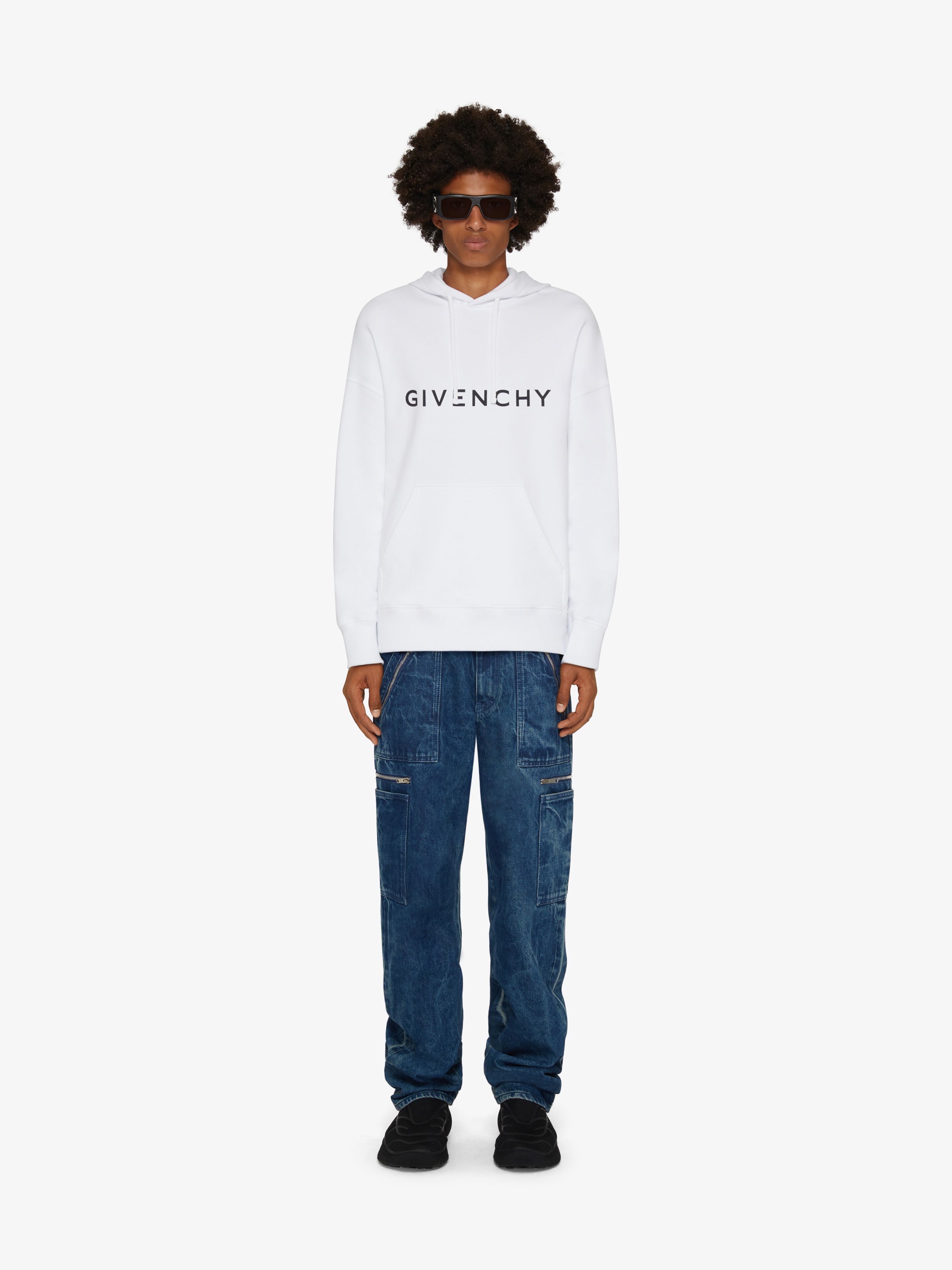 GIVENCHY ARCHETYPE SLIM FIT HOODIE IN FLEECE - 2