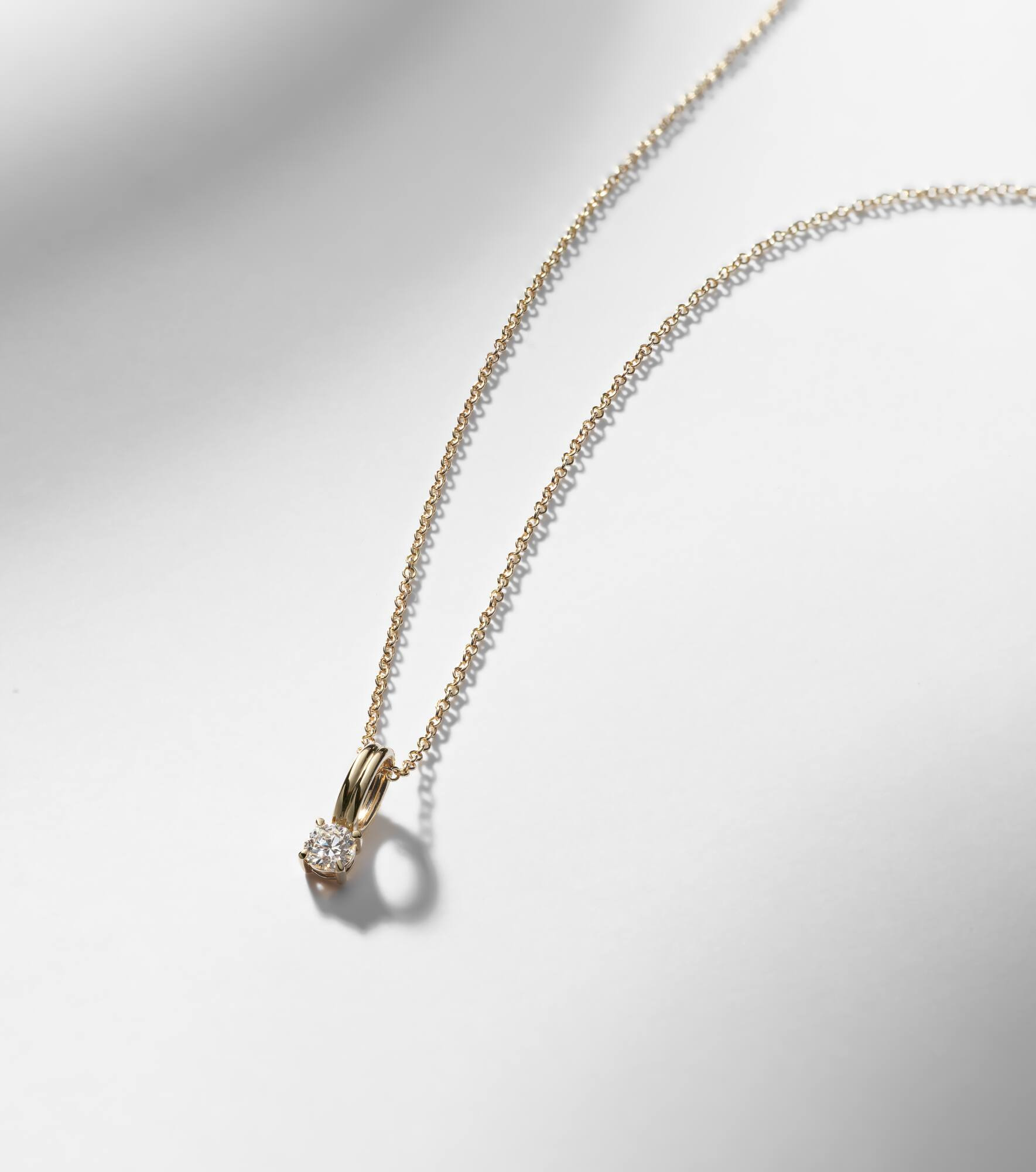 14kt gold charm necklace with diamonds - 5