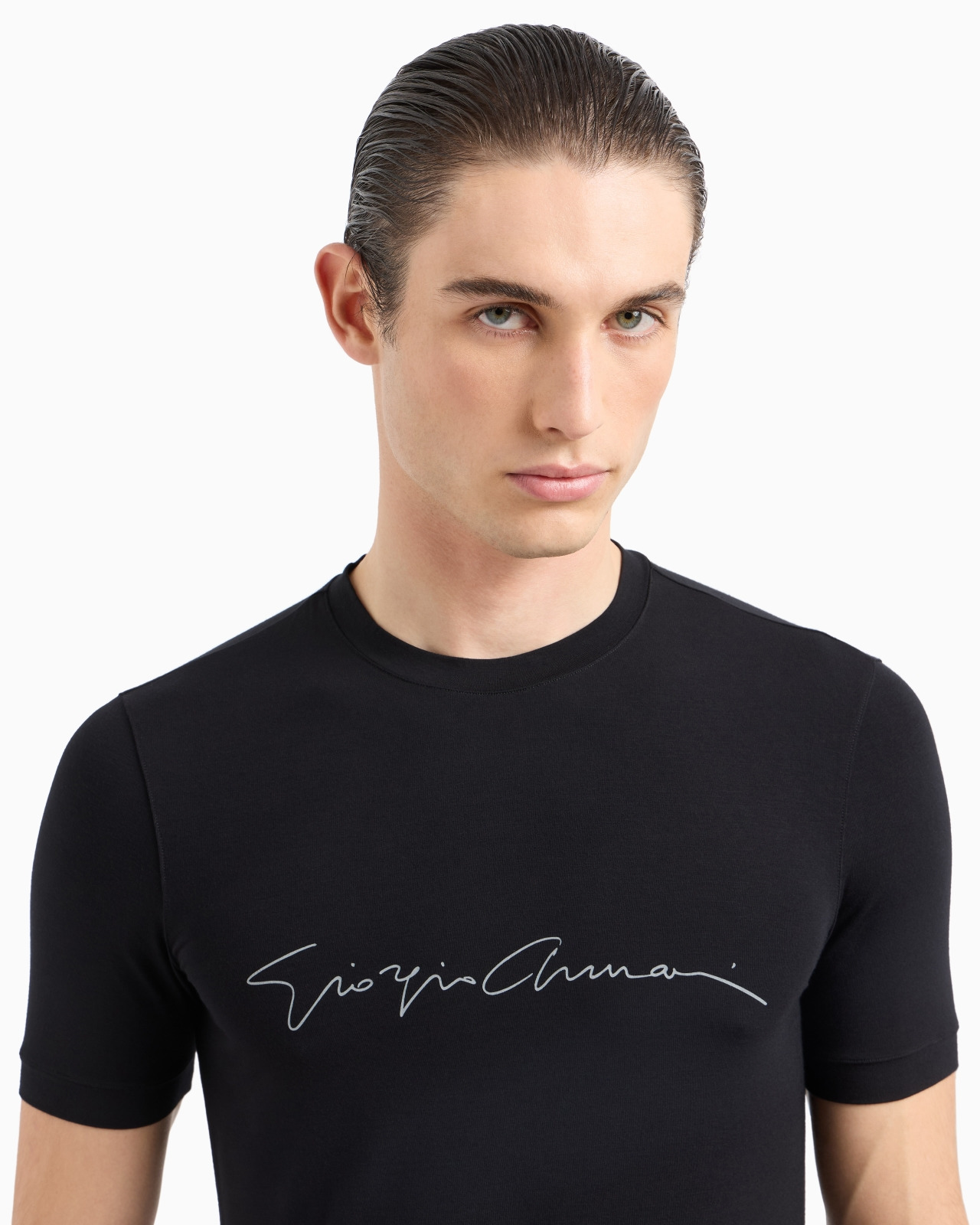 STRETCH BAMBOO-VISCOSE JERSEY T-SHIRT - 5