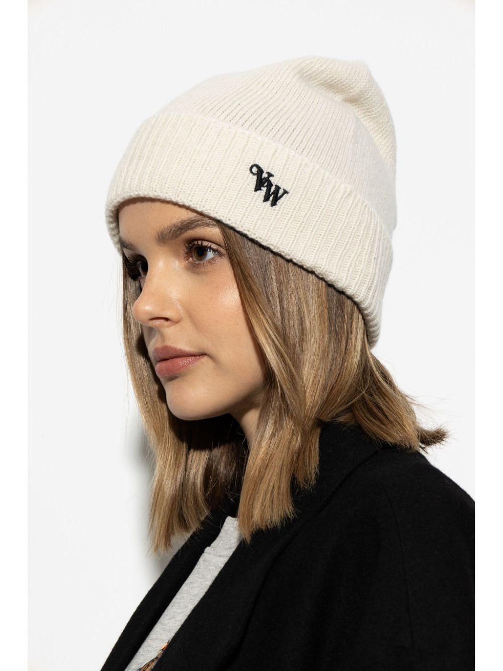 logo-embroidered cashmere beanie - 2