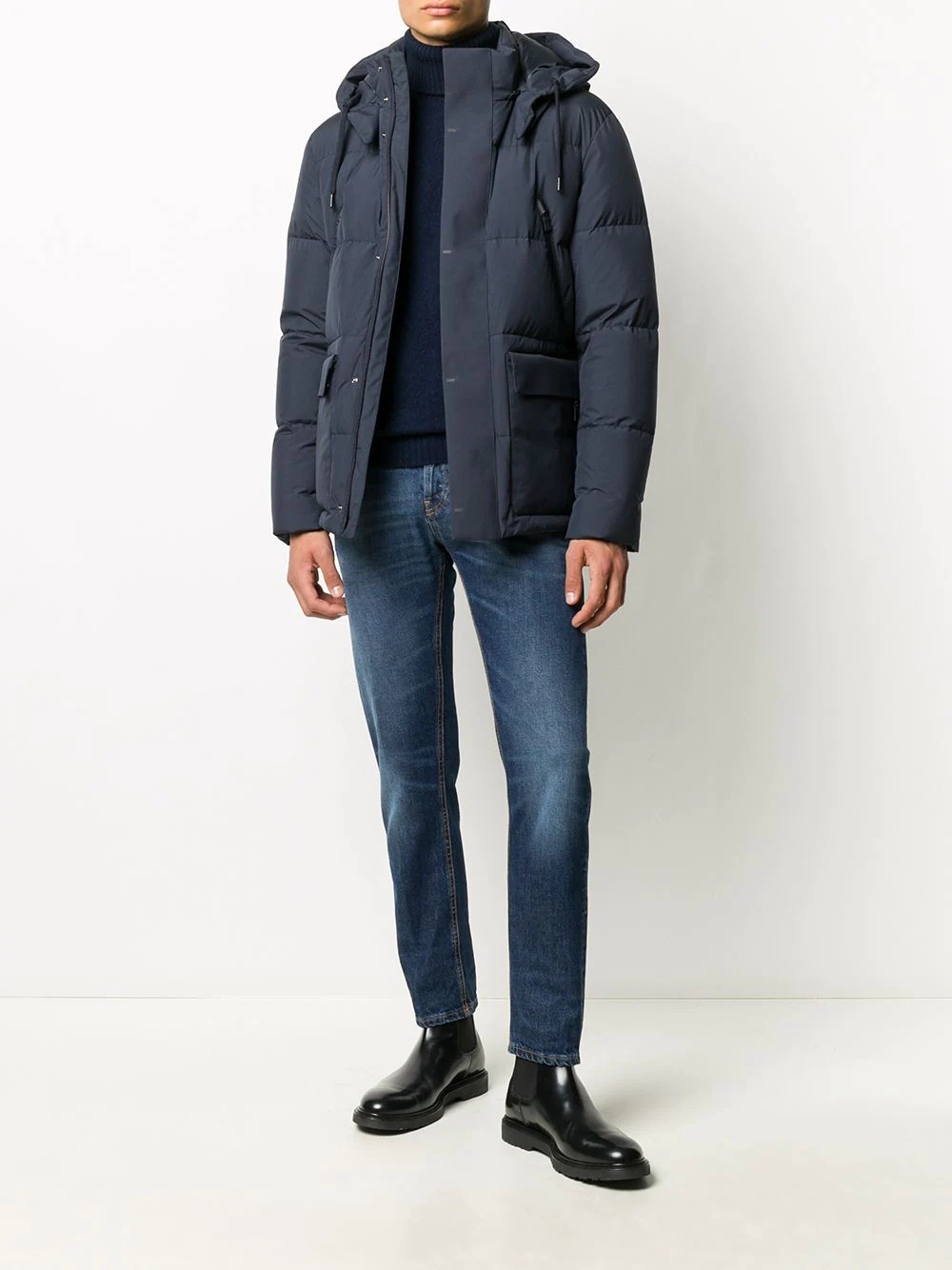 hooded down jacket - 2