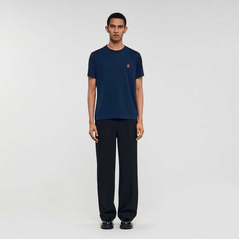 Sandro LEATHER LOGO T-SHIRT outlook