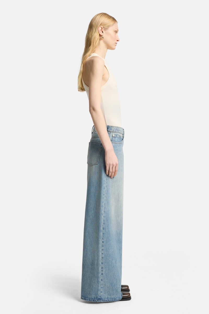 MARIE WIDE LEG in Coated Denim 6