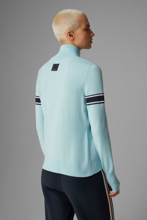 Azra Half-zip knitted pullover in Ice blue - 3