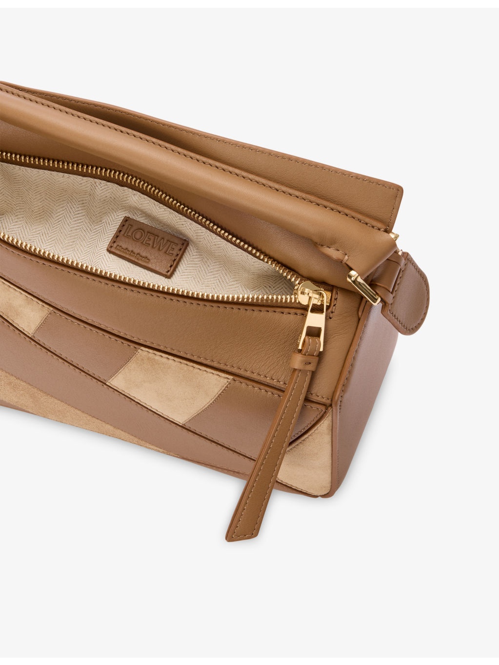 Puzzle Stripes Small Leather Top-Handle Bag - 6