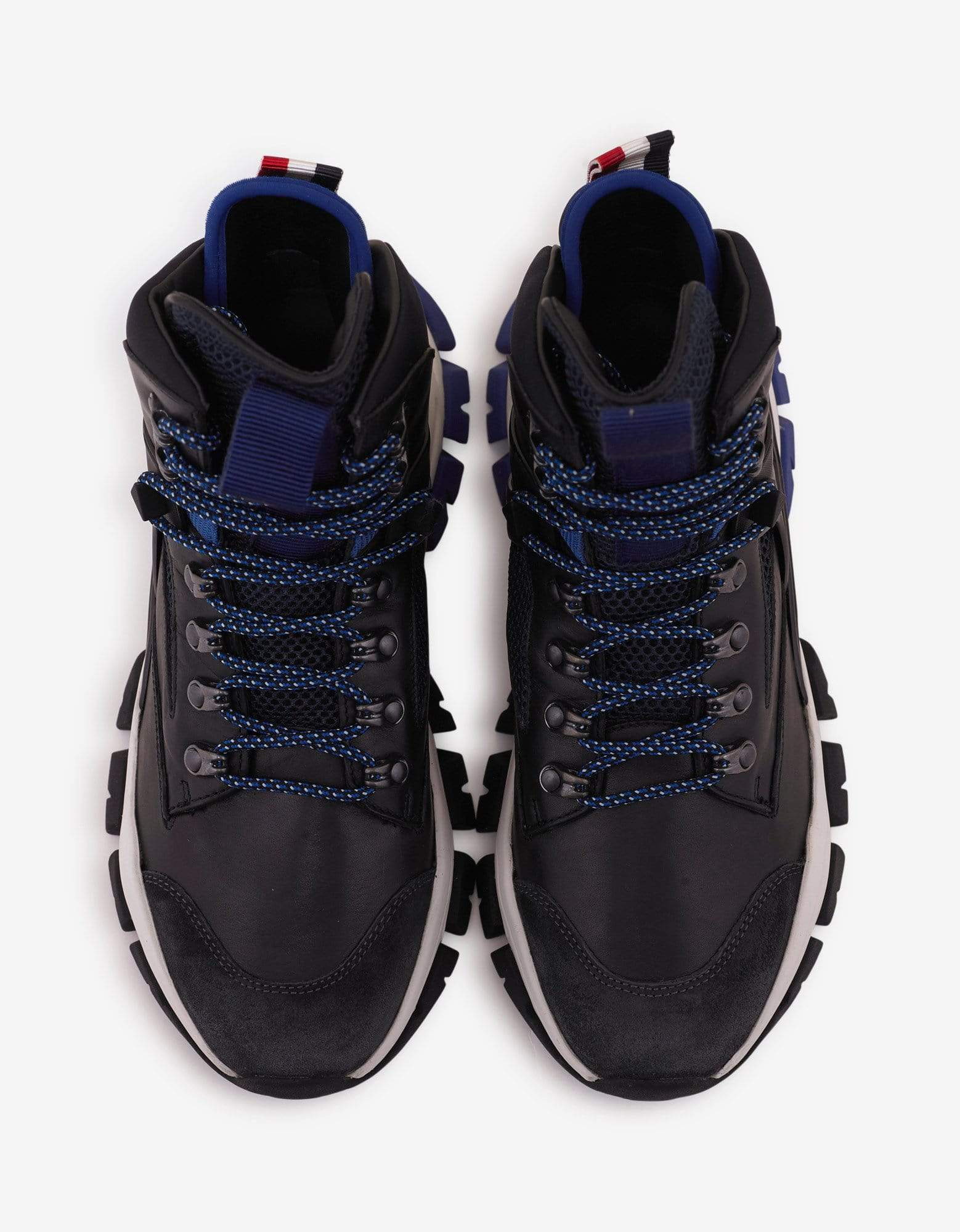 Moncler Tristan Black Leather & Mesh High Top Trainers - 4
