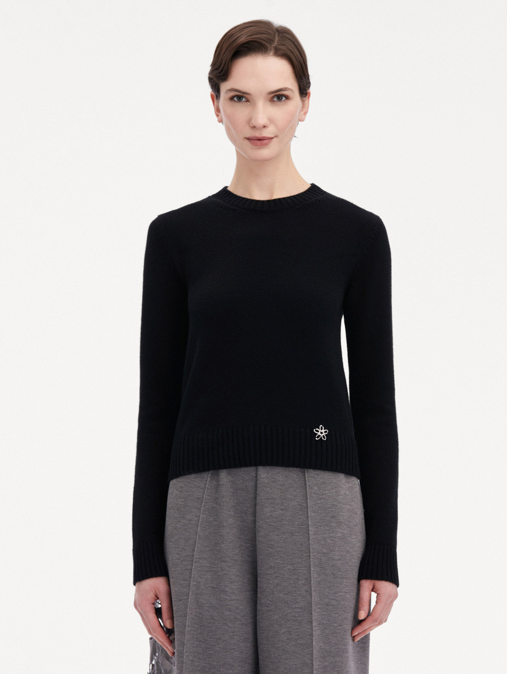 O FLOWER CASHMERE PULLOVER - 2