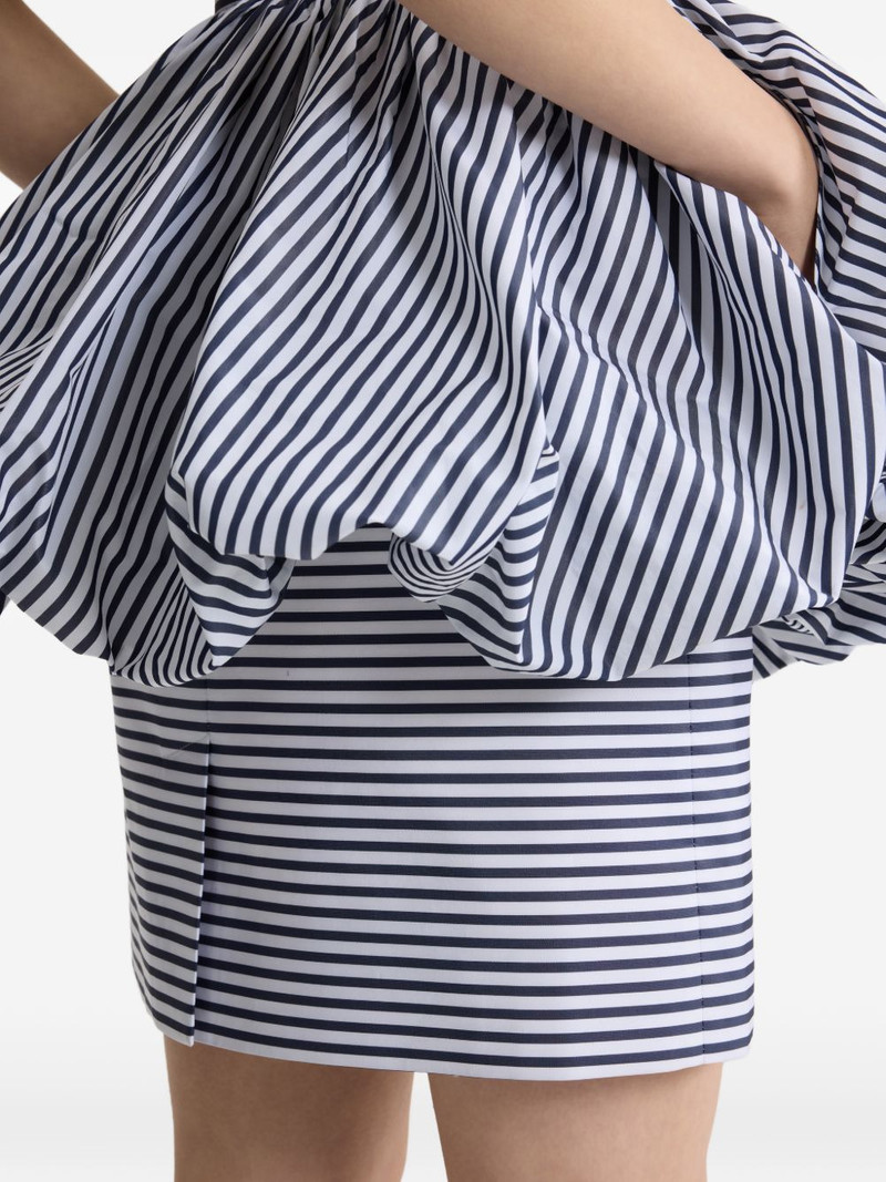striped peplum mini fitted skirt 4