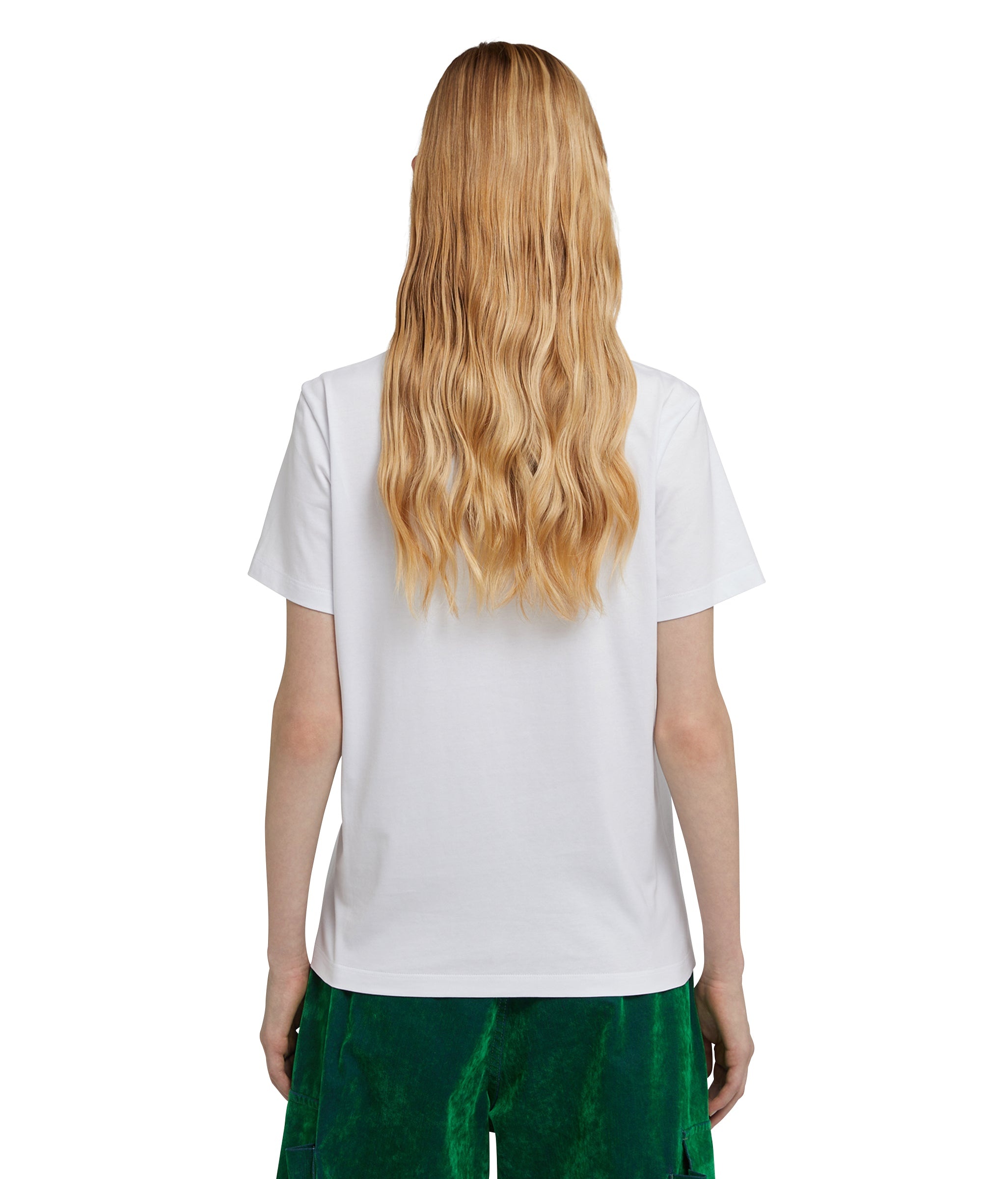 Cotton crewneck t-shirt with seasonal statement - 3