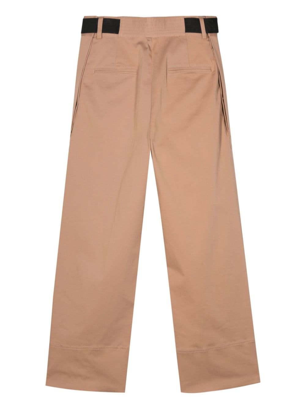 gabardine-weave straight trousers - 2