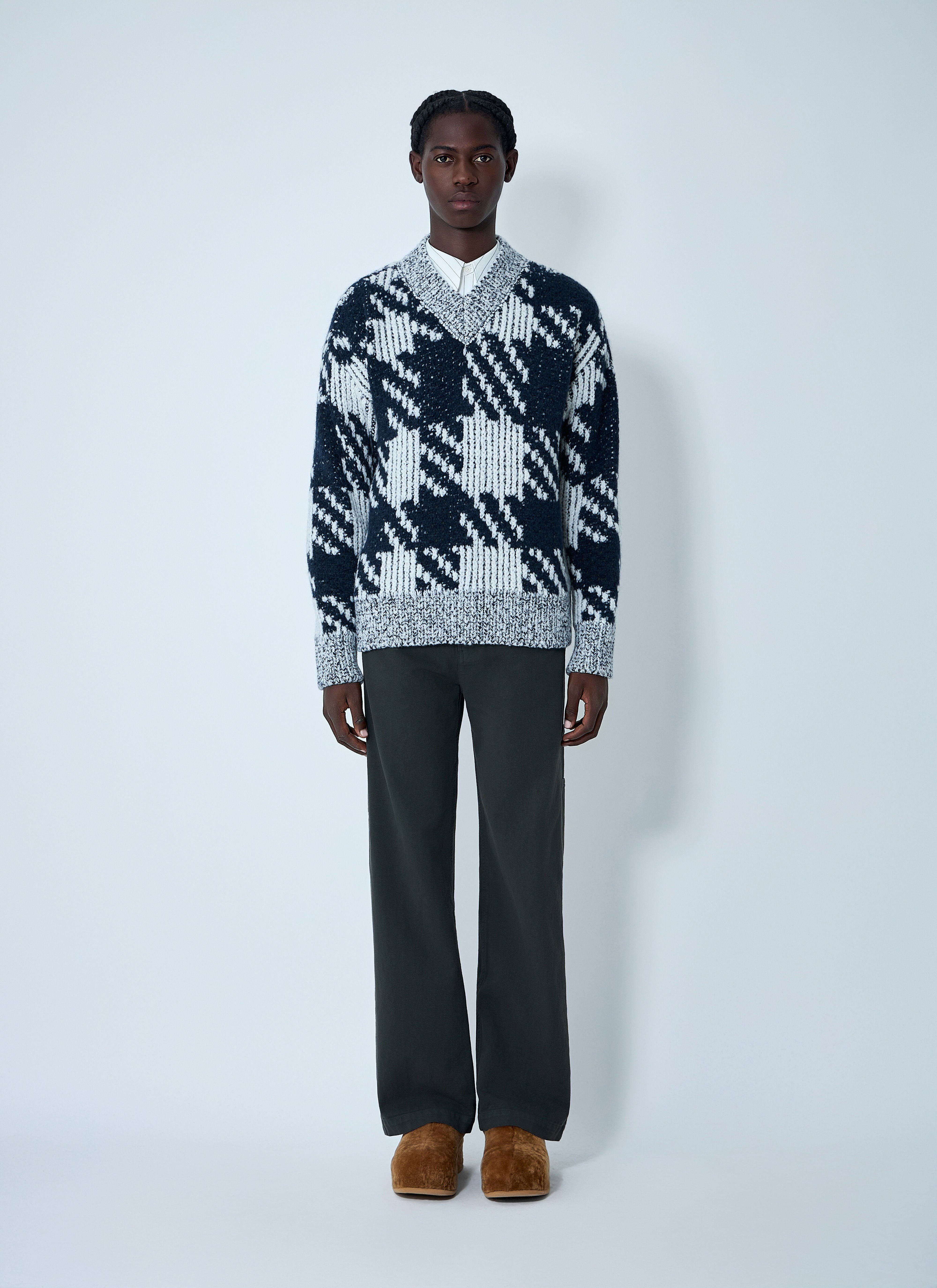 Check Wool-Blend Sweater - 2