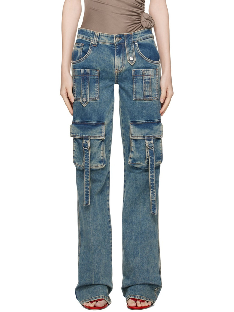 straight-leg cargo jeans - 1