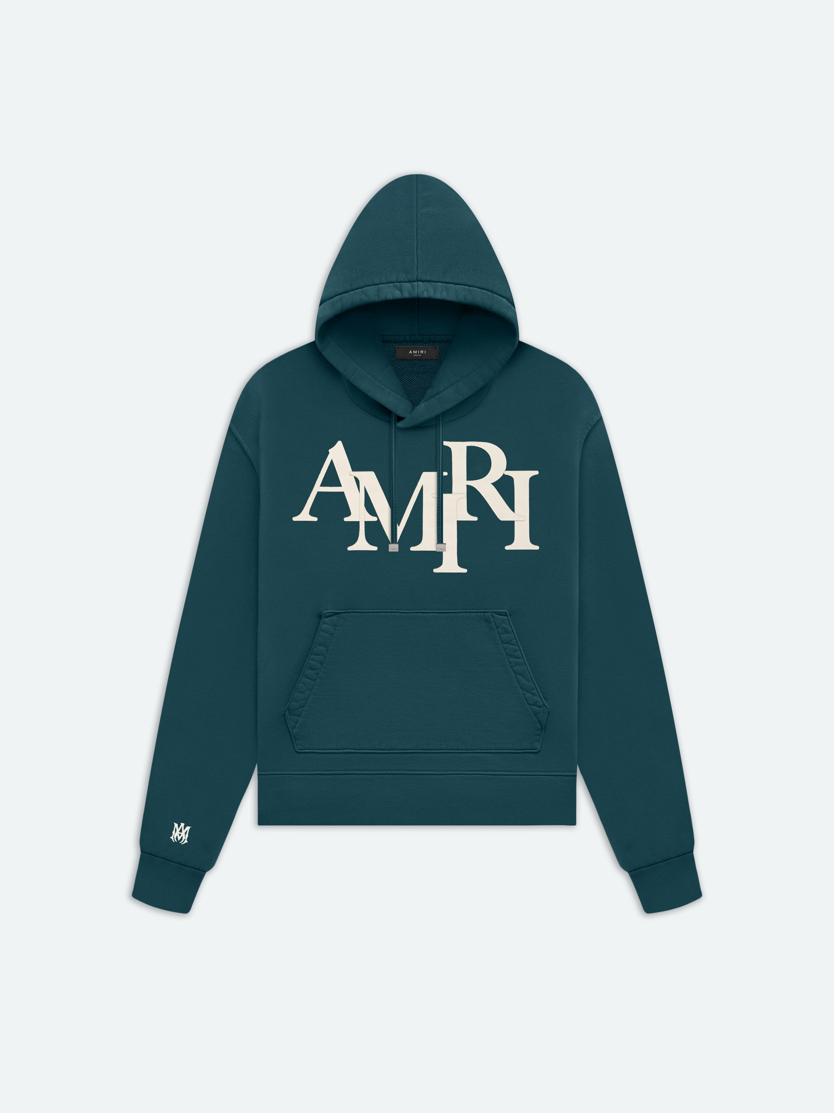 AMIRI STAGGERED LOGO HOODIE - 1