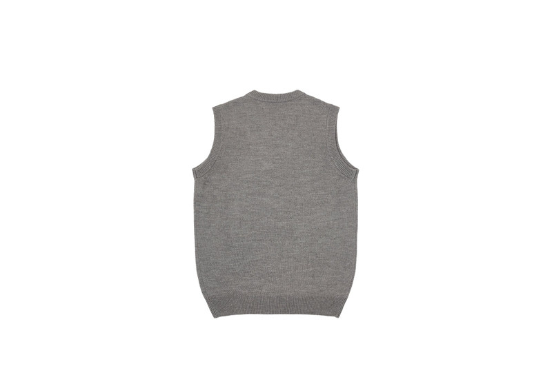 PALACE ROSE KNIT VEST GREY outlook