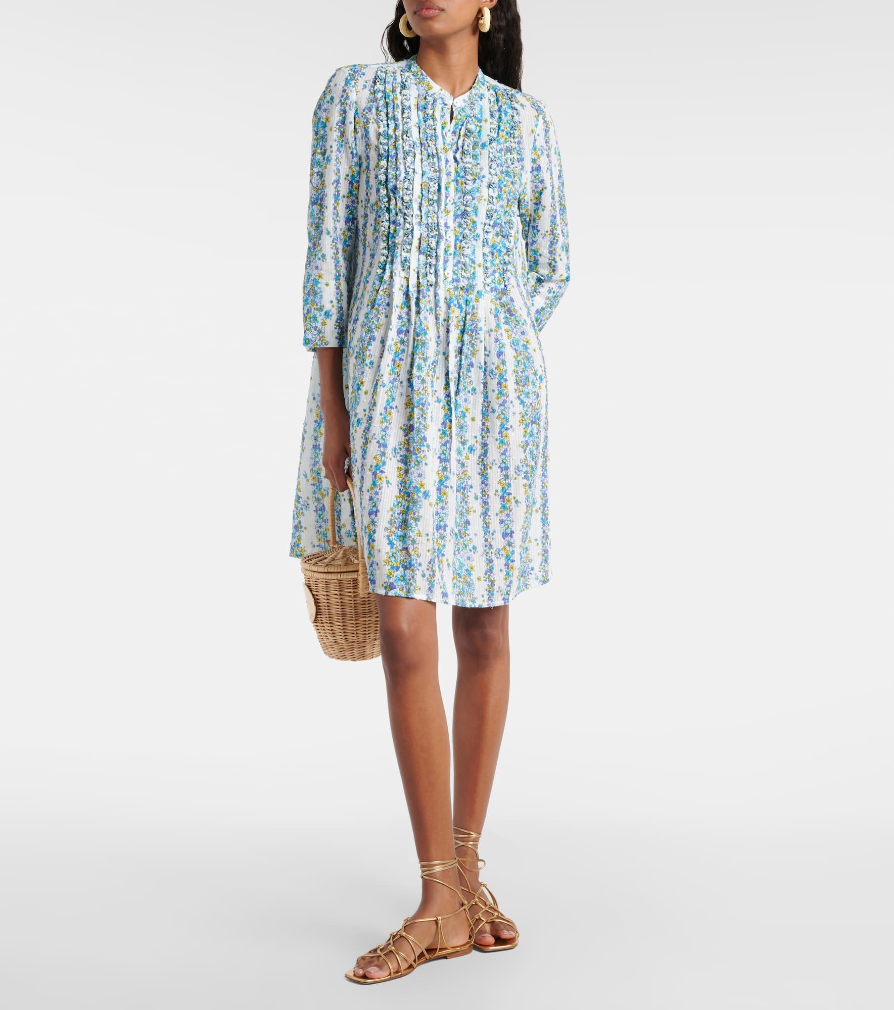 Bea floral cotton minidress - 2